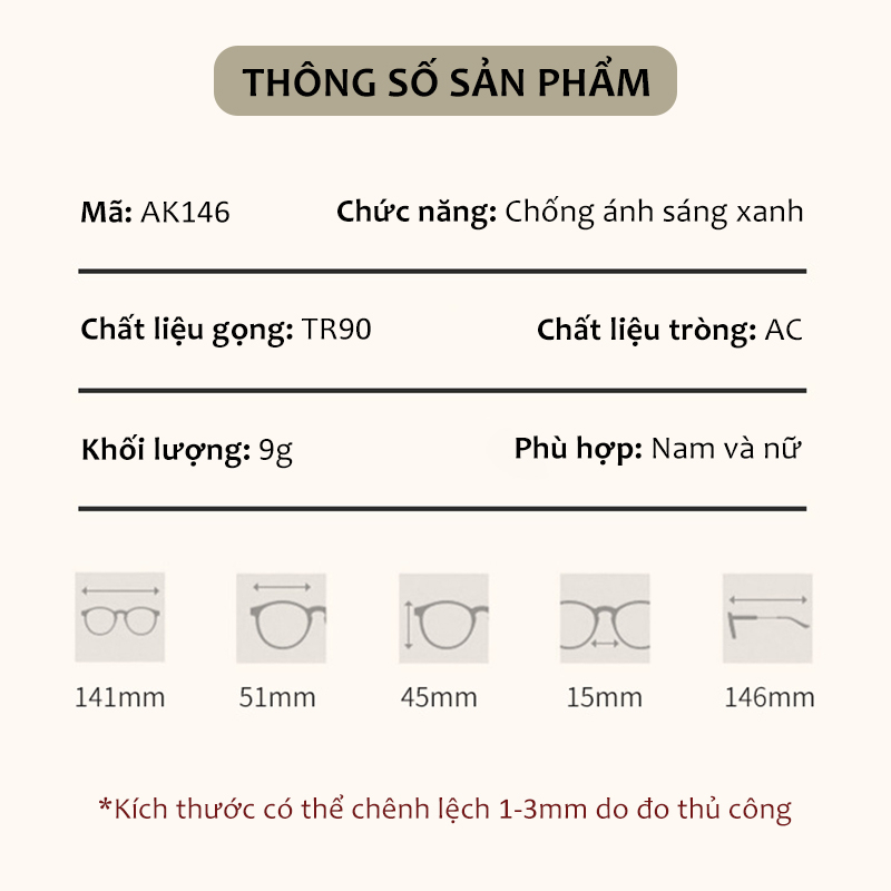 Ảnh Kính Chống Ánh Sáng Xanh Gọng Siêu Dẻo AORON Giảm Mỏi Mắt Chống Tia Bức Xạ, Hạn Chế Cận Thị Có Thể Thay Tròng AK146 2