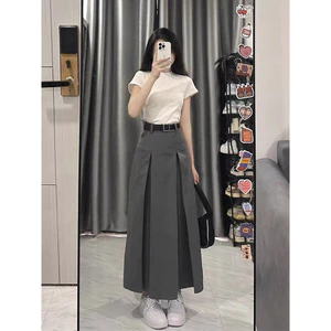 Chân Váy Nữ Xếp Ly Dài Phong Cách Hàn Quốc Lưng Cao Lên From Xinh MA606 ( Tặng Kèm Đa Lưng )