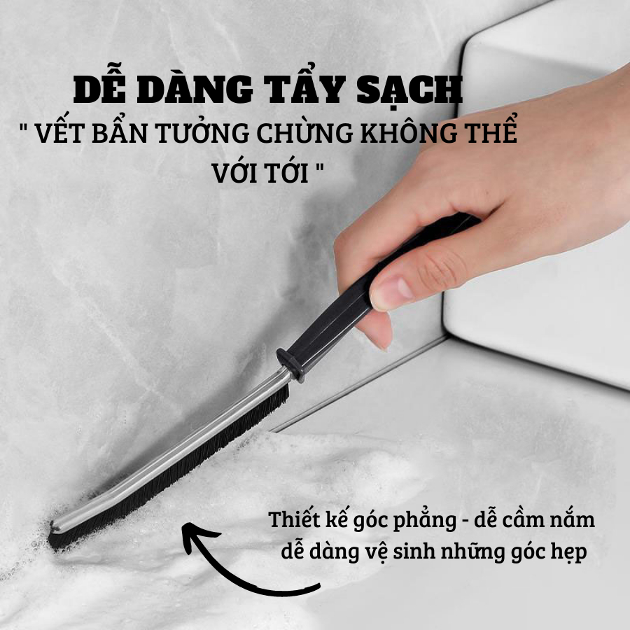 Ảnh Bàn chải chà vệ sinh góc kẹt hở đa năng, cọ vệ sinh nhà tắm, nhà bếp nhỏ gọn tiện lợi 2