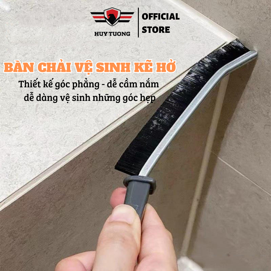 Ảnh Bàn chải chà vệ sinh góc kẹt hở đa năng, cọ vệ sinh nhà tắm, nhà bếp nhỏ gọn tiện lợi 1