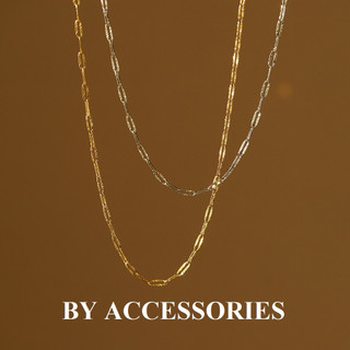 Dây chuyền choker nữ titan xích trơn dập cạnh mạ vàng 18K thời trang không gỉ WN2343