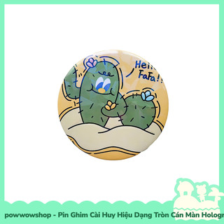 [Sẵn VN - Hỏa Tốc] Huy Hiệu Pin Ghim Dạng Tròn 58mm Cài Áo / Túi / Balo Màn Hologram Phong Cách Nhân Vật Hoạt Hình Funny