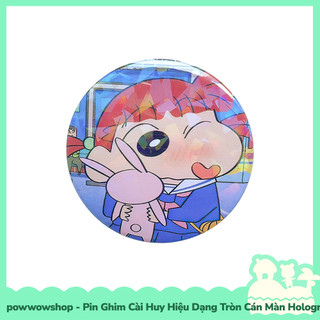 [Sẵn VN - Hỏa Tốc] Huy Hiệu Pin Ghim Dạng Tròn 58mm Cài Áo / Túi / Balo Màn Hologram Nhân Vật Anime Manga Shin