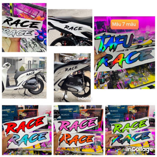 Team Dán Xe Tem Dán Xe Máy Tem Xe Máy Tem Chế Chữ RACE Đủ Màu Dán Nhiều ...