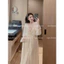 HT822 Set váy và áo choàng ngủ dáng dài tiểu thư ren bèo sang chảnh dáng xoè tôn dáng HT822