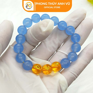 Vòng tay phong thủy mệnh thủy - tam hợp tỵ dậu sửu size 8 10ly - có khai quang may mắn tài lộc