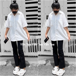 ( Xả Kho ) Quần jeans ống loe nữ dáng ngắn Yến Tee , cạp cao 1 cúc dễ mặc