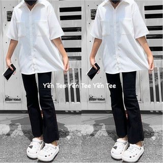 ( Xả Kho ) Quần jeans ống loe nữ dáng ngắn Yến Tee , cạp cao 1 cúc dễ mặc