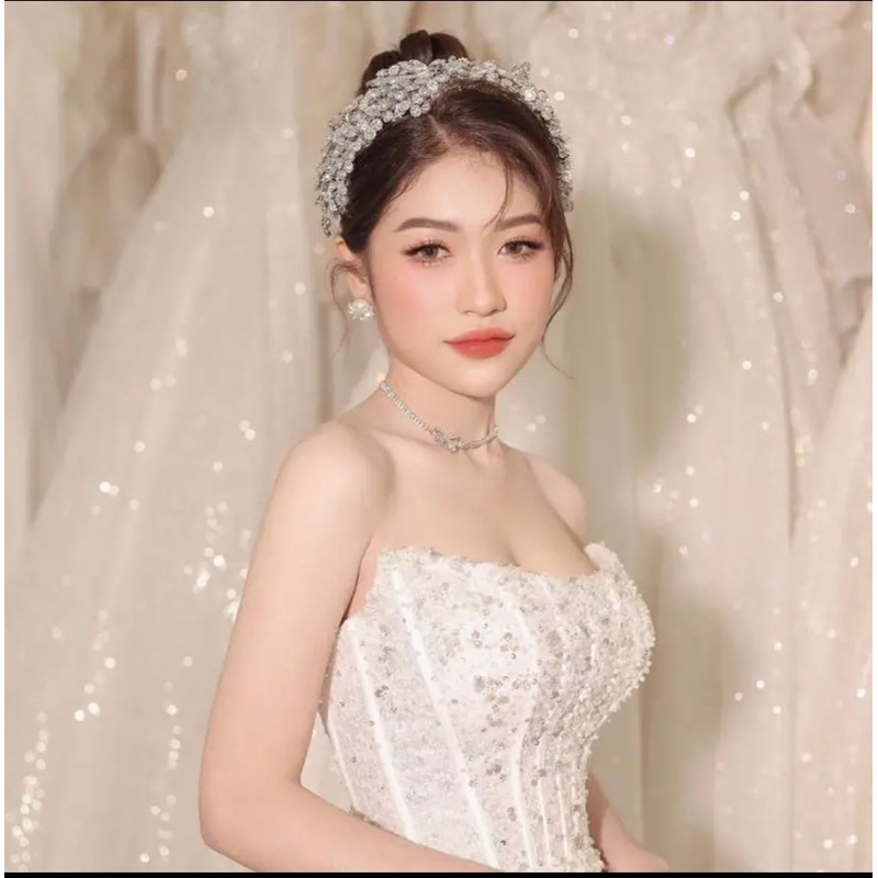 🎉🎉🎉Bờm cô dâu lấp lánh đá to-TB286|PHUKIENCUOIYENLINH