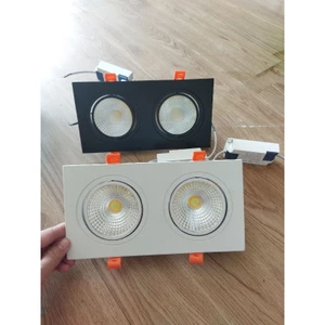 Âm trần đôi spotlight, chiếu điểm, công suất 14w 3 màu vỏ đen và trắng