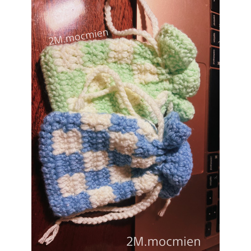 M891: TÚI RÚT LEN Handmade (đựng AirPod, Son,…) | Shopee Việt Nam