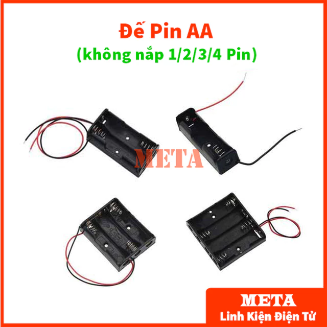 Đế Pin AA Không Nắp 1/2/3/4 Pin - Đế 1 Pin AA, Đế 2 Pin AA, Đế 3 Pin AA, Đế 4 Pin AA Pin