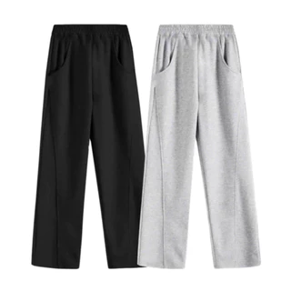 Quần jogger ống rộng sọc gân nam nữ,Quần dài ống xuông vải thun da cá dày dặn form rộng phong cách Hàn Quốc nam nữ mặc..