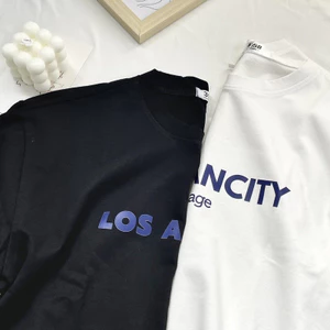 áo phông nữ YUSTUDIO 3158 form rộng mẫu URBANCITY & LOS ANGELES cotton thun khô cổ tròn