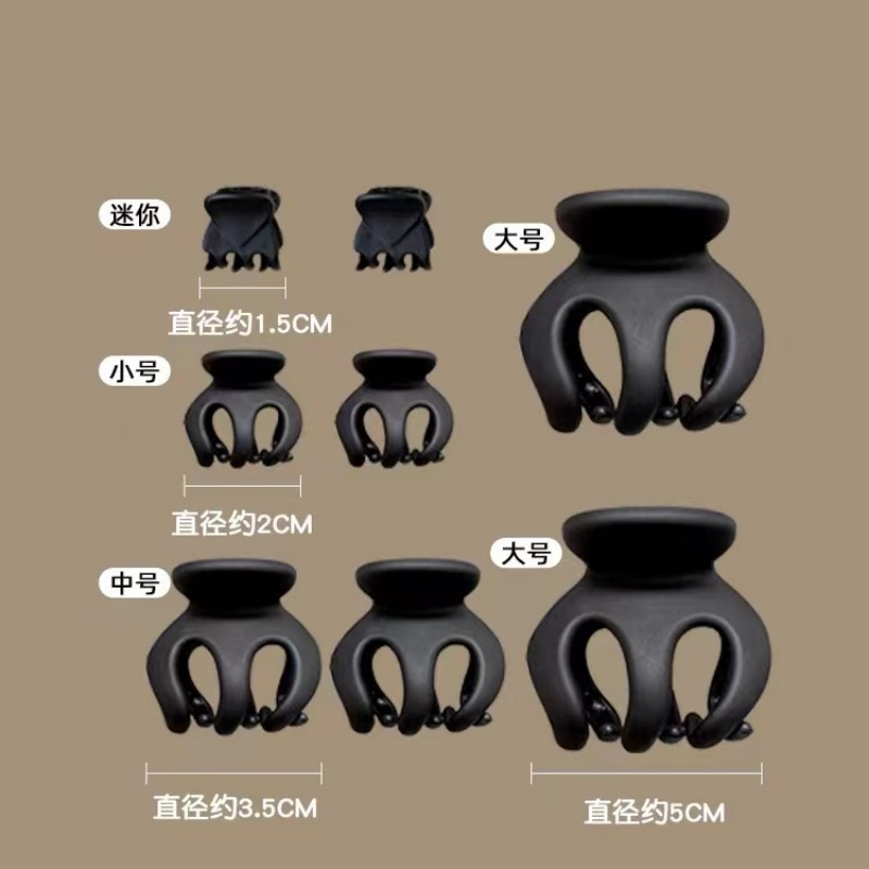 Kẹp tóc càng cua bạch tuộc nhựa nhiều kích thước, Kẹp Càng Cua 3 Răng, 5 Răng trong suốt/ nhám/ bóng / kẹp tóc CHẮC BỀN