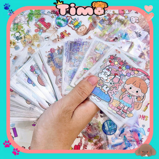Sticker Giá Rẻ Set 25 Tấm Cute Trang Trí Toploader Decor Bình Nước Dán Mũ Bảo Hiểm Timo ST01-2