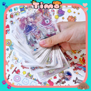 Sticker Cute Anime Set 10 Tấm Giá Rẻ Trang Trí Toploader Decor Bình Nước Dán Mũ Bảo Hiểm Timo ST01-2