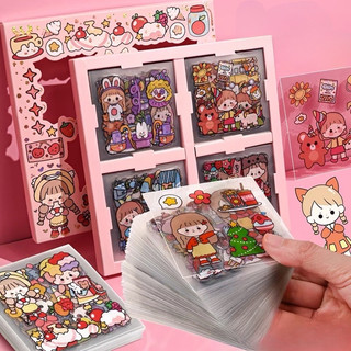 Sticker Cute Anime Set 10 Tấm Giá Rẻ Trang Trí Toploader Decor Bình Nước Dán Mũ Bảo Hiểm Timo ST01-2