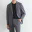 Áo khoác blazer nam WoO form rộng, áo khoác cổ vest nam 2 khuy cài phong cách Hàn Quốc