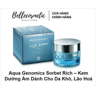 Aqua Genomics Sorbet Rich 50ml - Kem Dưỡng Ẩm Bruno Vassari Rich Dành Cho Da Khô, Lão Hoá 50ml