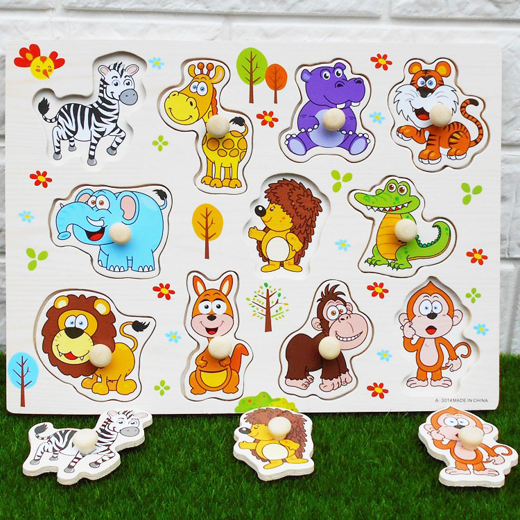 Bảng Ghép Hình Núm Gỗ Thông Minh Cho Bé, Đồ Chơi Trẻ Em, đồ chơi xếp hình cho bé,bảng chữ cái cho bé -PUPU HOUSE