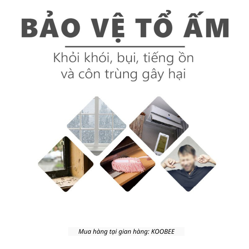 Ron Chặn Khe Cửa 90cm PVC Đa Năng KOOBEE – Thanh Dán Chân Cửa Chống Bụi, Côn Trùng, Giảm Ồn, Giữ Hơi Máy Lạnh | CSNC41