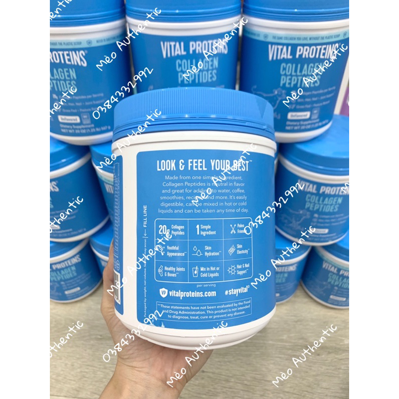 Vital Proteins Collagen Peptides – Unflavored, 24 Oz (1.5 Lbs) – Keto & Gluten-Free – FREE SHIPPING