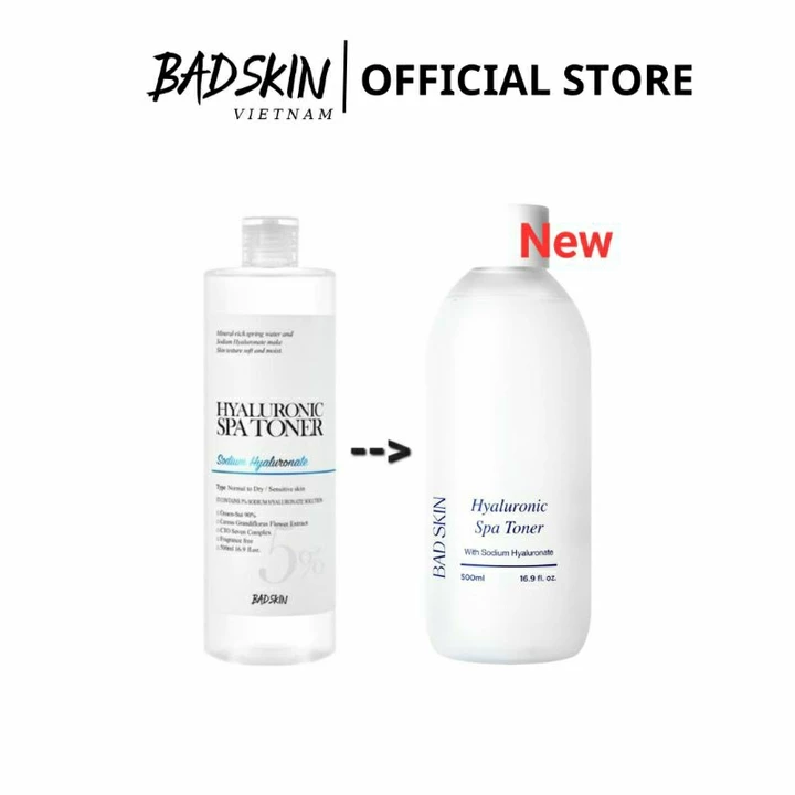 Nước hoa hồng Toner Onsen Badskin Hyaluronic Spa Toner 500ml