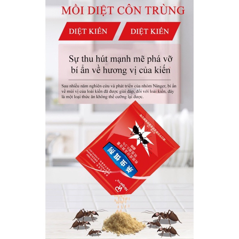 Thuốc diệt Kiến NINGER, Không mùi vị không ảnh khó chịu.an toàn sử dụng
