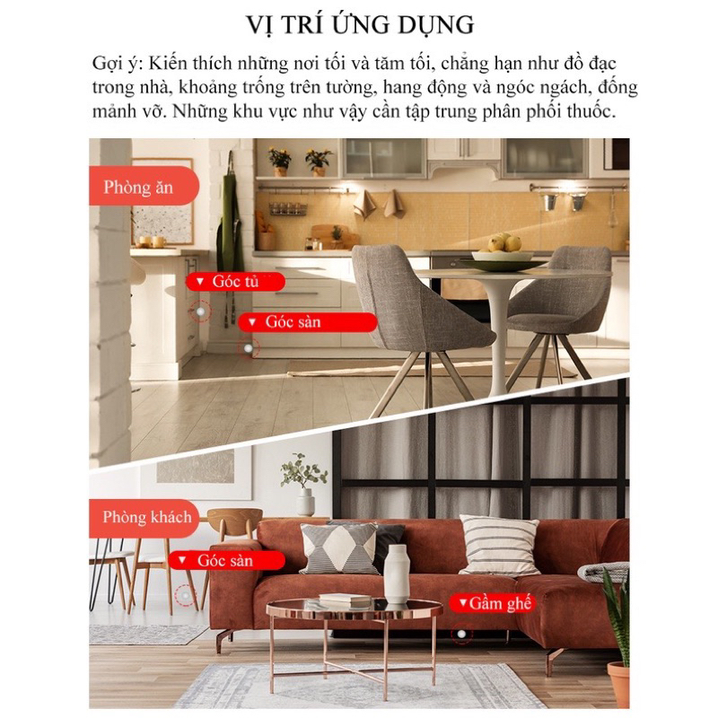 Thuốc diệt Kiến NINGER, Không mùi vị không ảnh khó chịu.an toàn sử dụng