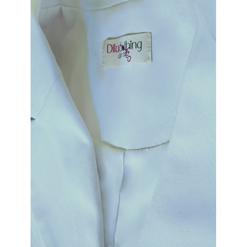 Set Áo blazer nữ & Quần, Váy [MAY THEO SỐ ĐO] - chất liệu cao cấp, 2 lớp, lót lụa mềm, màu trắng -Tiệm may Diluclothing