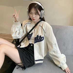 FREESHIP ÁO BOMBER CROTOP TRẮNG HOẠ TIẾT THÊU NGỰC ULLAZANG