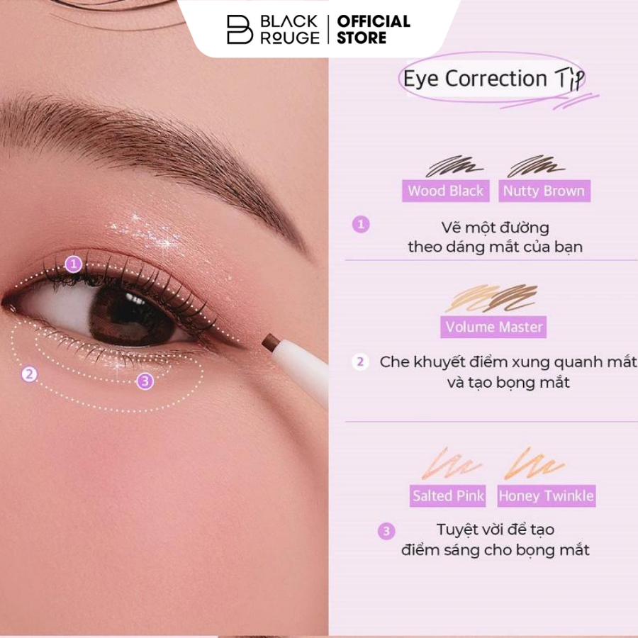 Ảnh Bút kẻ mắt Black Rouge Eye Designing Pencil Liner 4