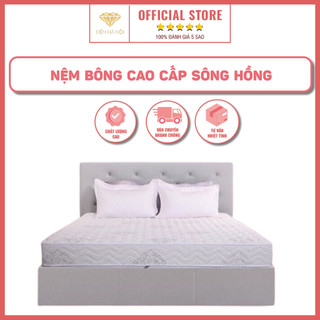 Đệm Bông Tinh Khiết ĐỆM HÀ NỘI - Nệm Bông Cao Cấp Sông Hồng Thông Thoáng Khi Và Thâm Hút Mùi Hôi Thế Hệ 3 - 2 mảnh