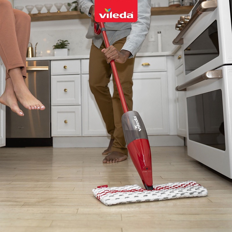 Cây lau nhà phun nước Vileda Promist Max tích hợp 2 tính năng, bông lau ...
