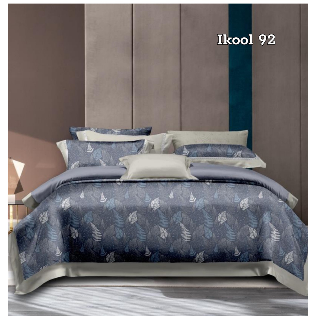 Ảnh Bộ Drap 4 Món Lụa Tencel Ikool9 Cao Cấp Họa Tiết Sang Trọng - Giao Màu Ngẫu Nhiên. 3