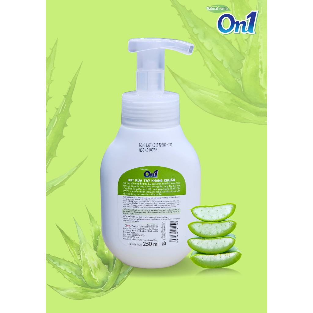 Ảnh Bọt rửa tay On1 tinh chất nha đam dịu nhẹ, dưỡng ẩm không hại da tay Z0701 250ml 2