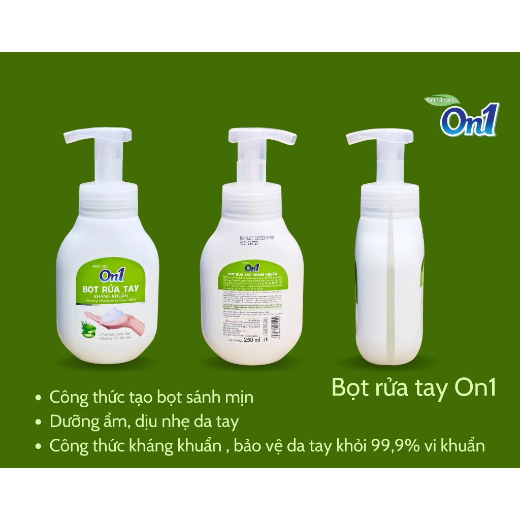 Ảnh Bọt rửa tay On1 tinh chất nha đam dịu nhẹ, dưỡng ẩm không hại da tay Z0701 250ml 3