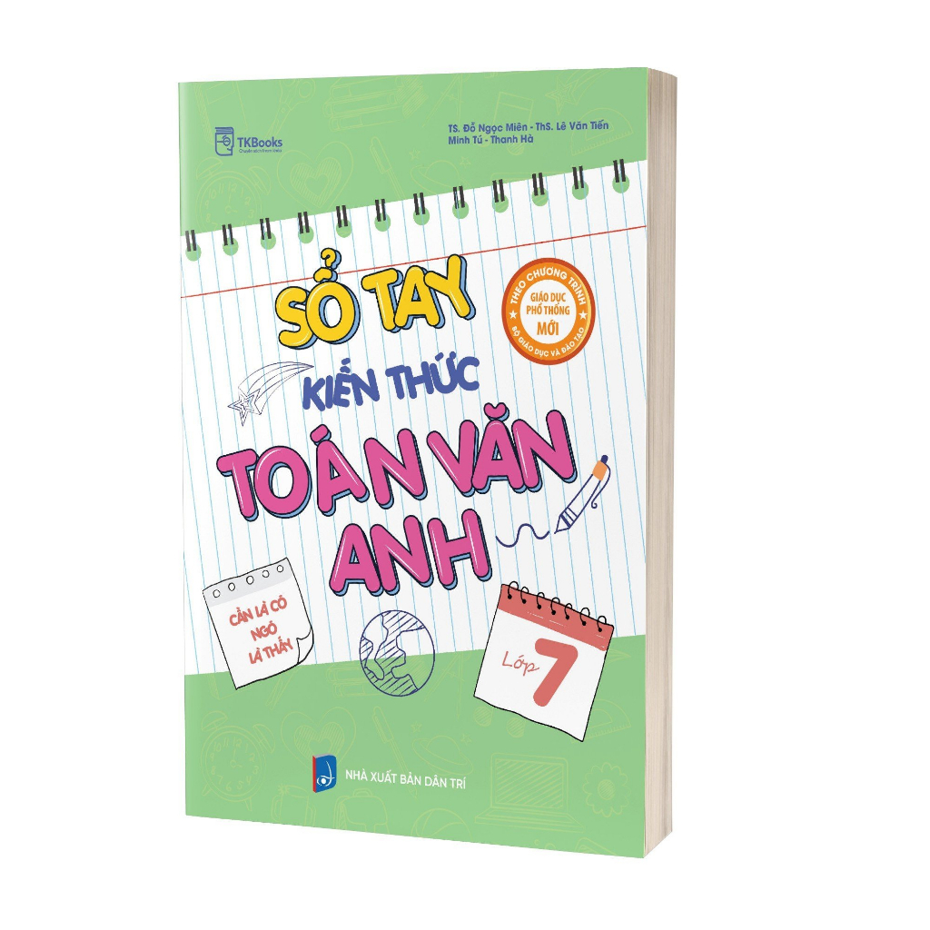 Sách Sổ tay kiến thức Toán – Văn – Anh Lớp 7 (Dành cho cả 3 bộ sách: Kết nối, tri thức và cánh diều)