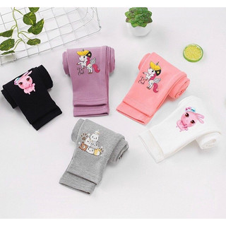 Quần legging bé gái chất liệu cotton dày dặn mùa đông cho bé từ 3-14 tuổi**Maruka Fashion
