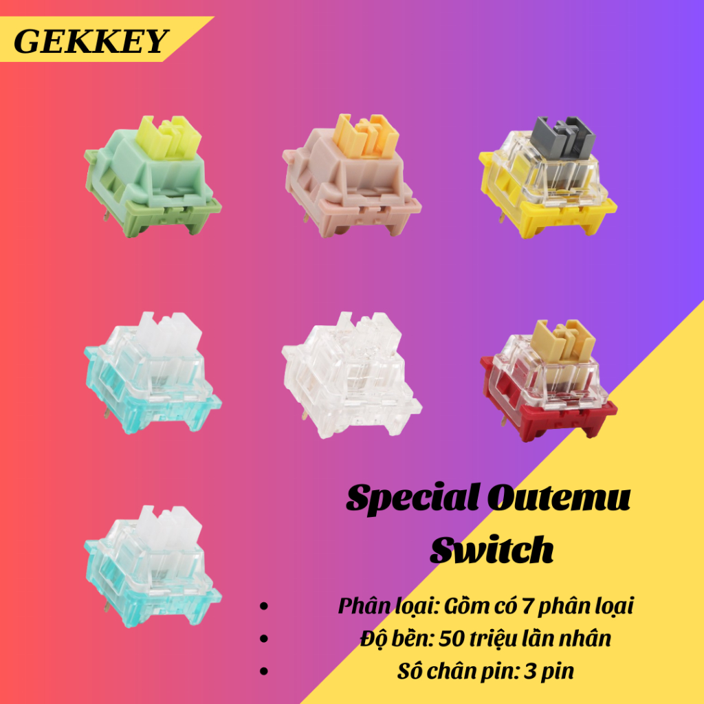 Switch silent V2 | Outemu Phiên Bản Đặc Biệt|Linear|Clicky|Tactile ...
