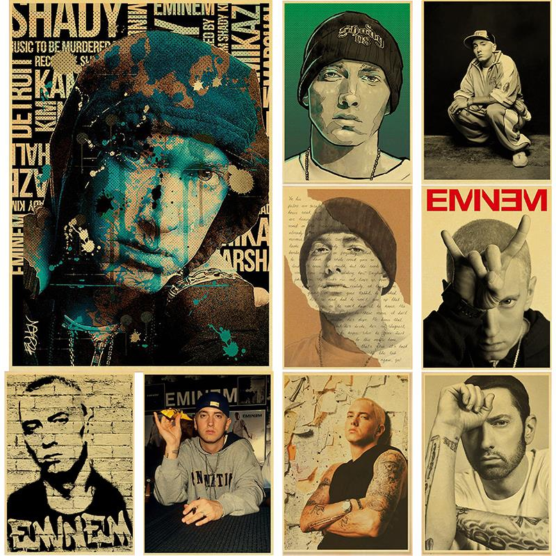 Eminem Poster Hip Hop Rapper Ca Sĩ Eminem Poster Trang Trí Decal Dán ...