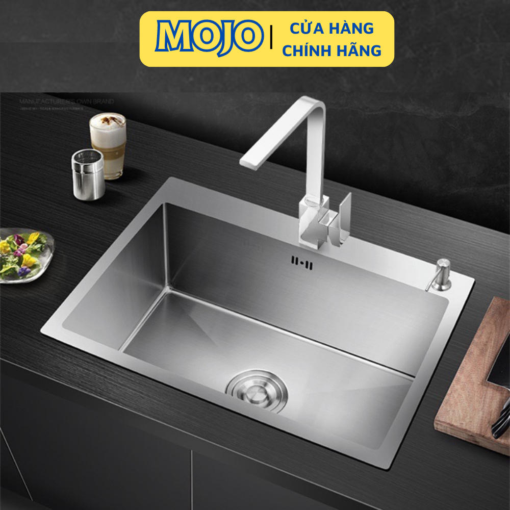 Chậu rửa bát đúc 1 hố to INOX bồn rửa chén 1 hộc KOREA MOJO | Shopee ...