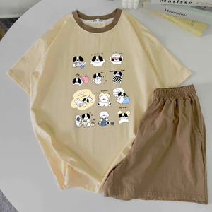Bộ thun nữ YUSTUDIO chất thun lạnh mặc nhà mẫu Cún chất thun mịn dễ mặc