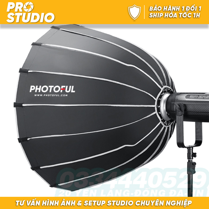Softbox parabolic BÁT GIÁC OCTAGON 120CM PHOTOFUL THAO TÁC NHANH 16