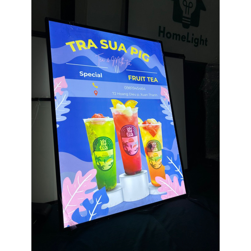 Bảng hộp đèn Menu Led A2 thay đổi nội dung tiện lợi treo tường hoặc để ...