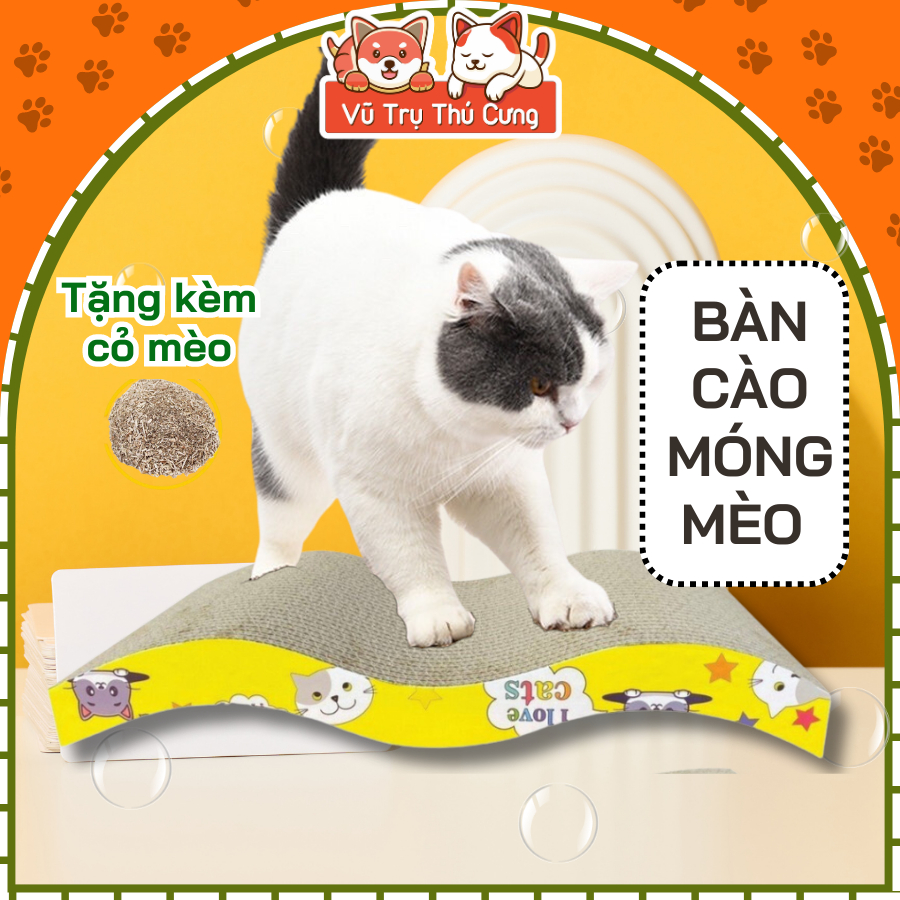 Đồ Chơi Bàn Cào Móng Carton Cho Mèo Thư Giãn
