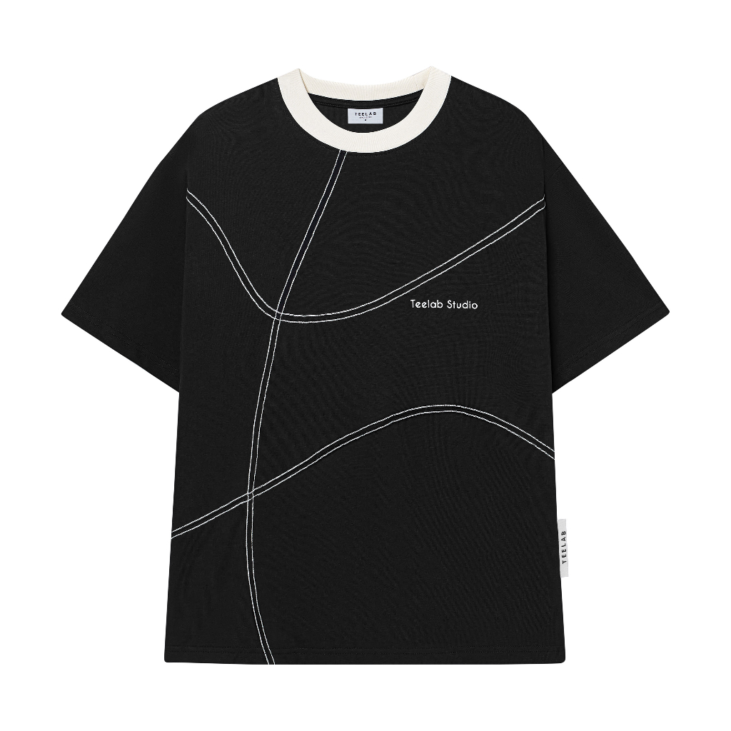 Ảnh Áo Thun Teelab Wavy Line T-Shirt Unisex Form Oversize Local Brand TS198 2