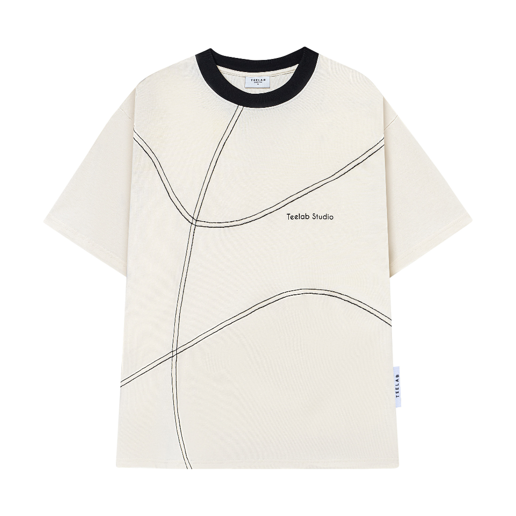 Ảnh Áo Thun Teelab Wavy Line T-Shirt Unisex Form Oversize Local Brand TS198 4