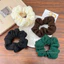 Dây buộc tóc scrunchies màu pastel trơn cao cấp AAA iLita set cột tóc dễ thương sang trọng